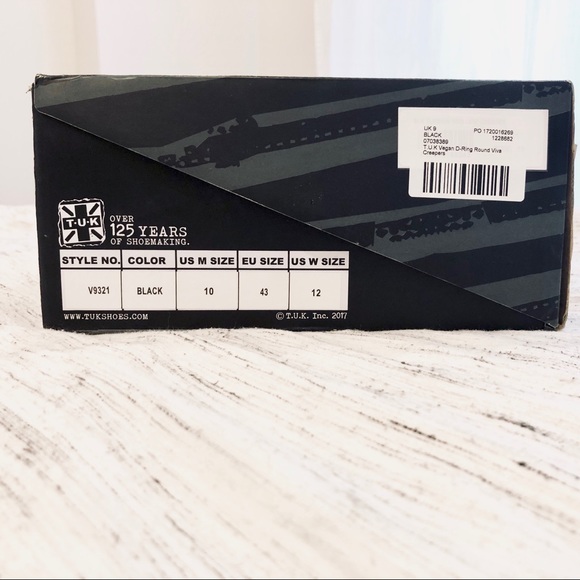 T.U.K Vegan D-Ring Round Viva Creepers size 10 - Picture 2 of 8
